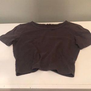 Womens grey crop top t shirt size xsmall